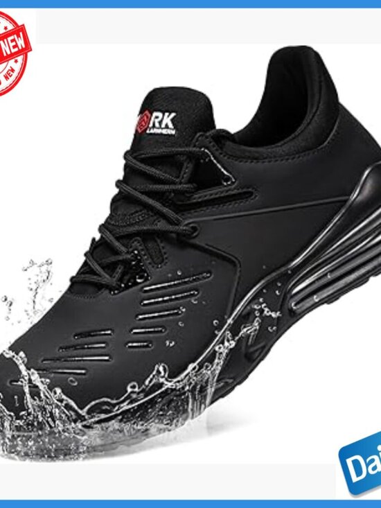 Shoes - Steel Toe Non Slip Work Sneakers Waterproof Leather Lace Up